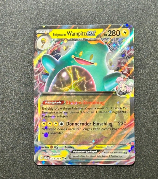 Pokemon Karte | Enigmaras Wampitz ex 053/159 | Reisegefährten | Deutsch | NM