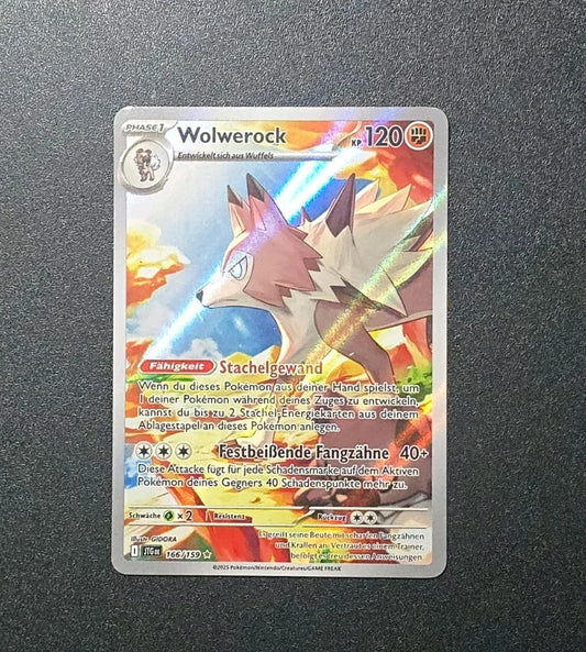 Wolwerock Pokemon 166/159 Reisegefährten Illustration Rare Deutsch
