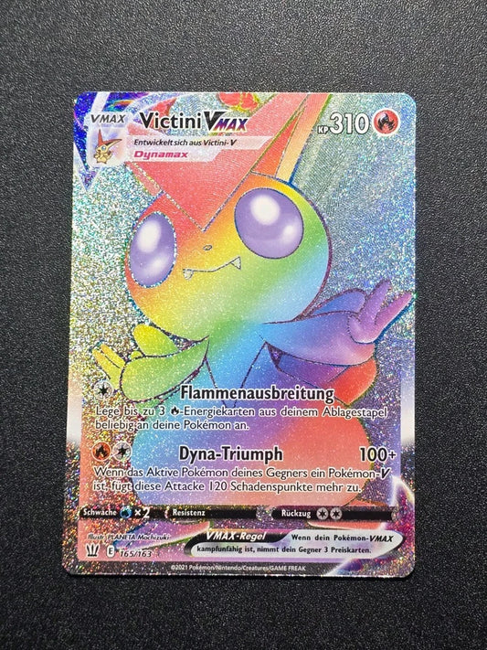 Victini VMAX Rainbow Rare 165/163 Kampfstile Deutsch NM Pokemon