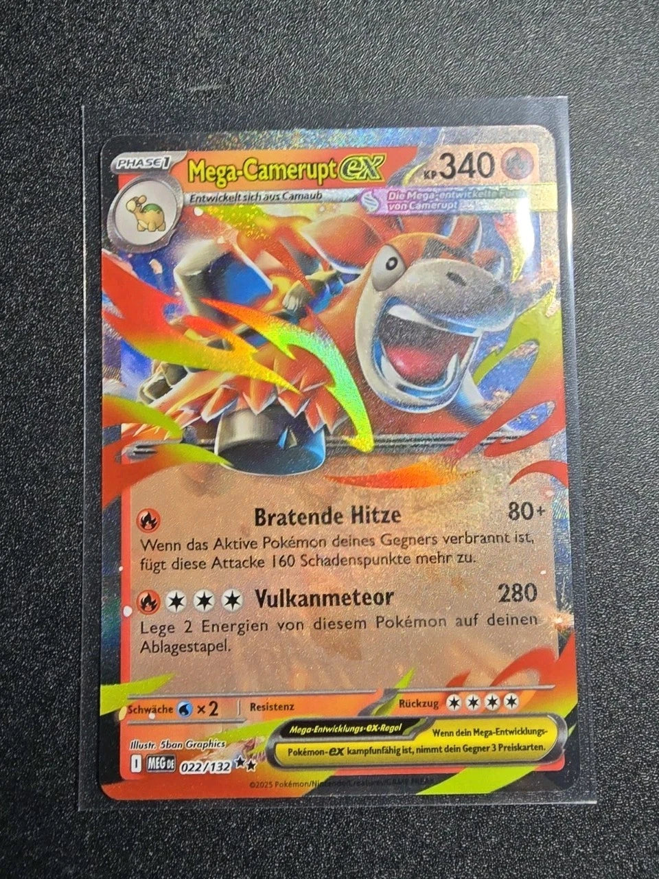 Pokémon Karte Mega-Camerupt ex MEG 022/132 Mega Entwicklung Deutsch