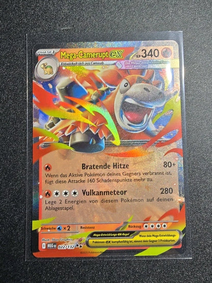 Pokémon Karte Mega-Camerupt ex MEG 022/132 Mega Entwicklung Deutsch