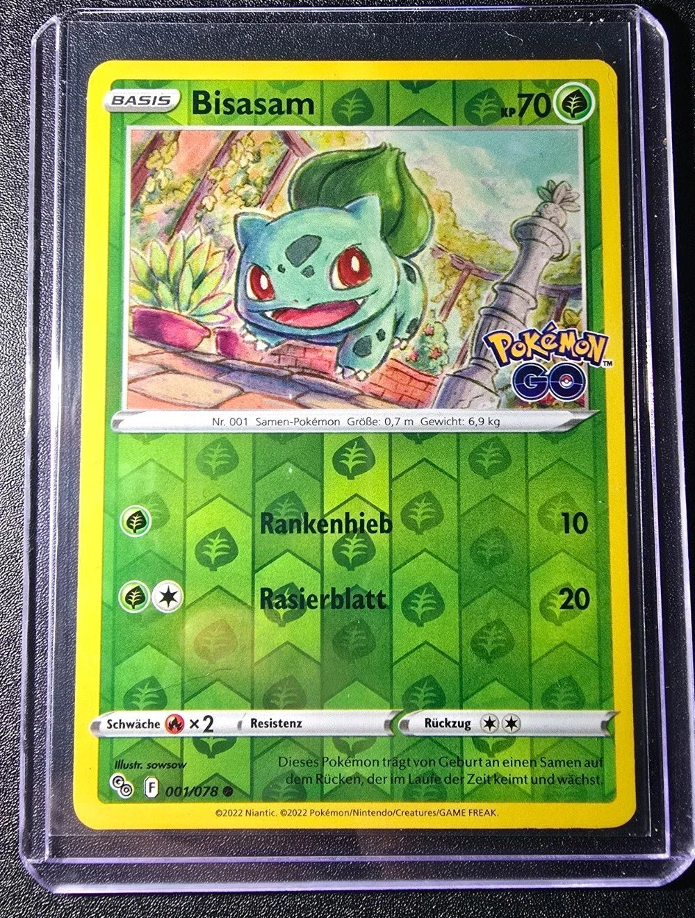 Pokemon Go - Bisasam - 001/078 REVERSE HOLO - DE - 2022