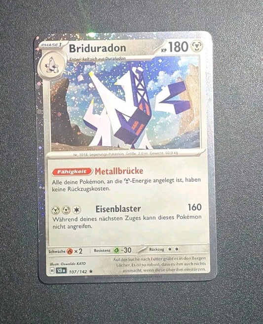 Pokemon Karte: Briduradon Reverse 107/142 Stellarkrone SCR Deutsch NM