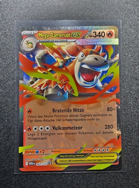 Pokémon Karte Mega-Camerupt ex MEG 022/132 Mega Entwicklung Deutsch
