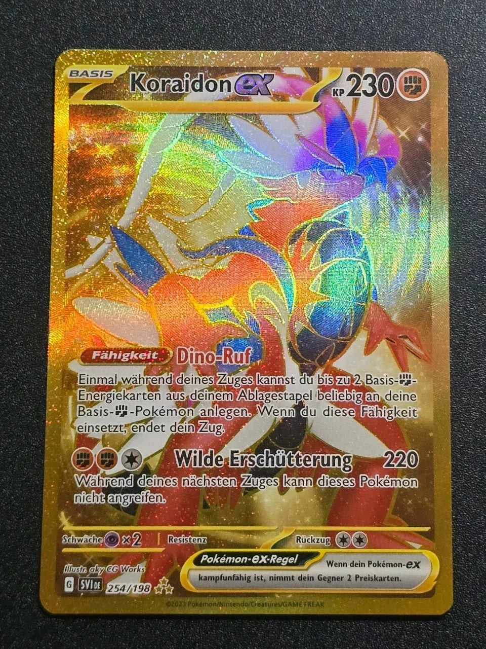 Pokemon Koraidon EX GOLD Full Art Deutsch 254/198 Karmesin & Purpur | Near Mint
