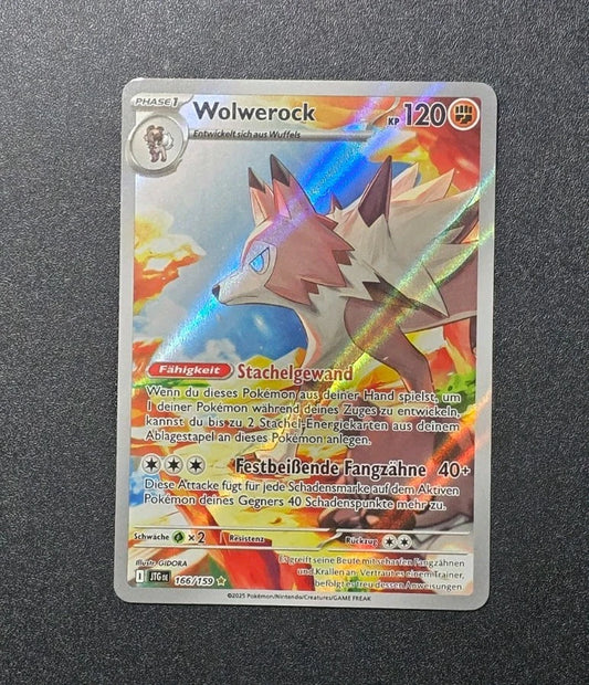 Wolwerock Pokemon 166/159 Reisegefährten Illustration Rare Deutsch