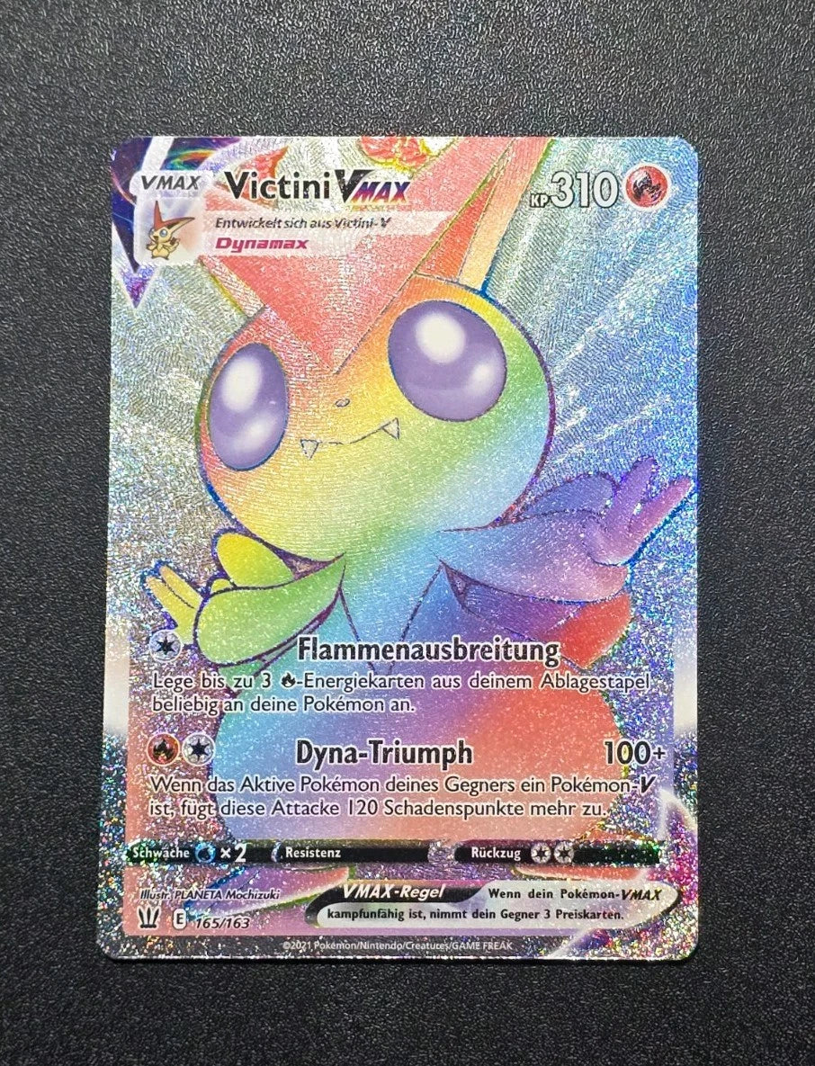 Victini VMAX Rainbow Rare 165/163 Kampfstile Deutsch NM Pokemon