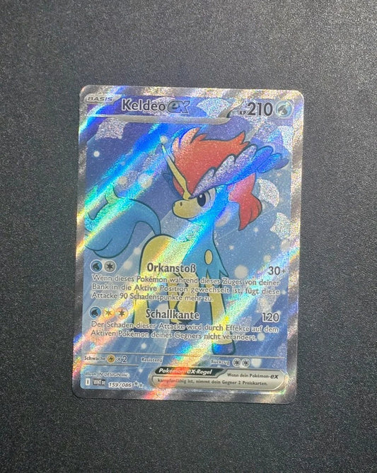 Pokemon Karte Keldeo EX 159/086 Weisse Flammen Full Art Holo Near Mint Deutsch