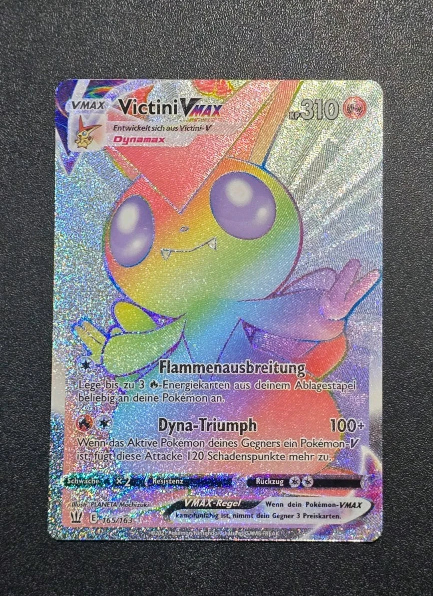 Victini VMAX Rainbow Rare 165/163 Kampfstile Deutsch NM Pokemon