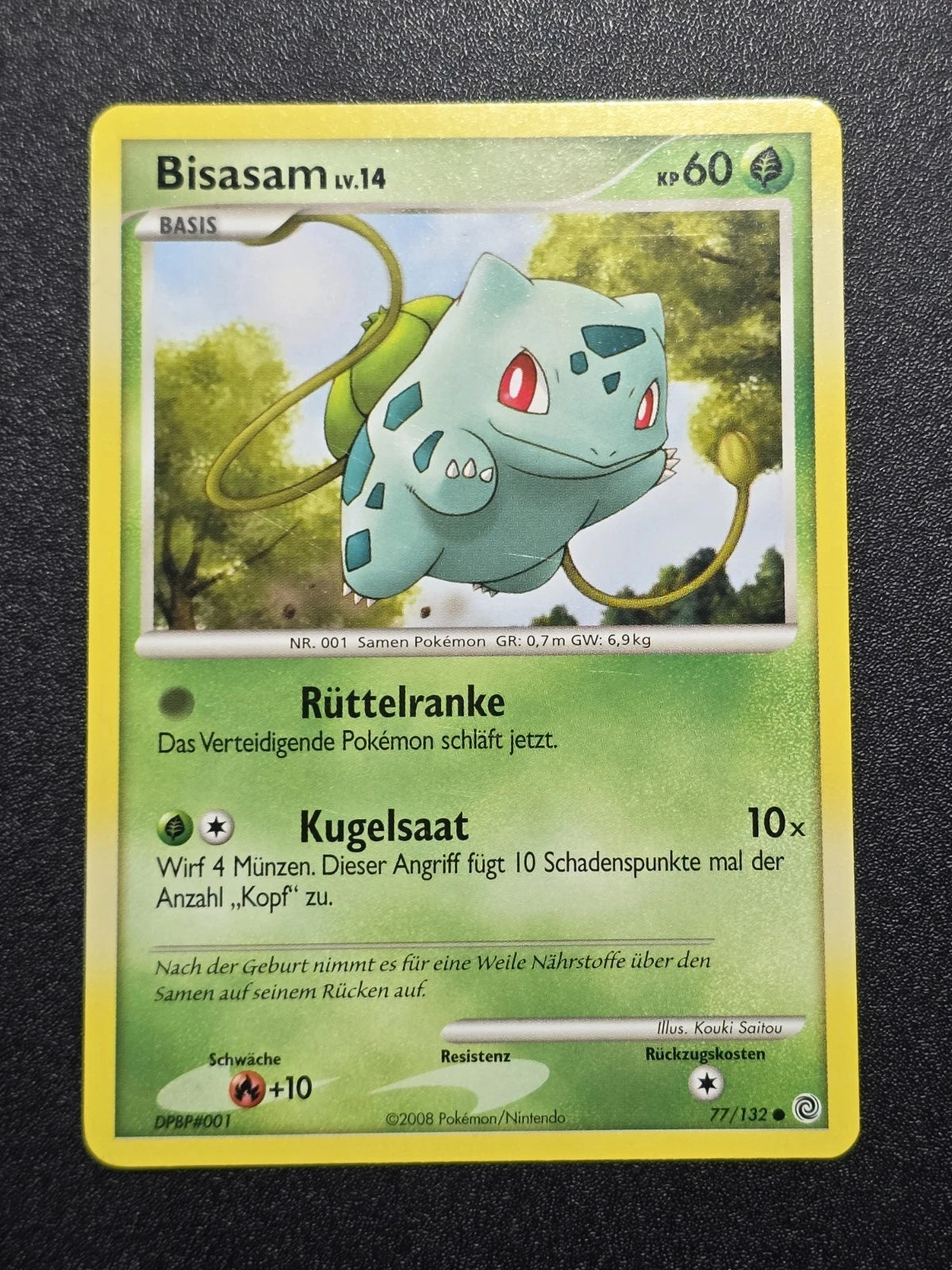 Bisasam Pokemon Karte 77/132 2008 DE