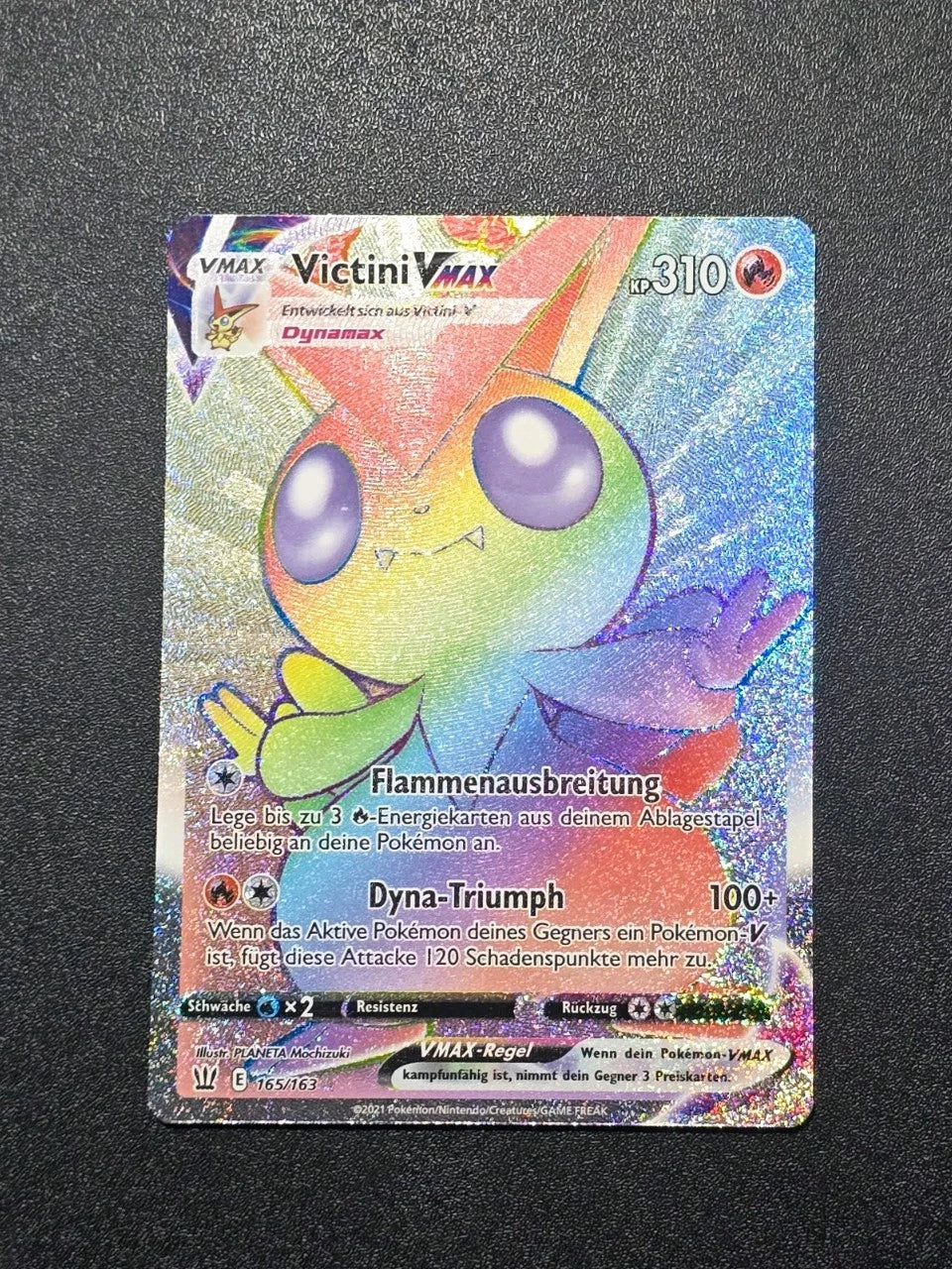 Victini VMAX Rainbow Rare 165/163 Kampfstile Deutsch NM Pokemon