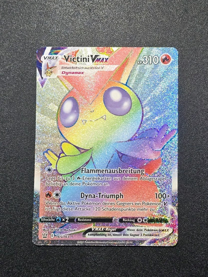 Victini VMAX Rainbow Rare 165/163 Kampfstile Deutsch NM Pokemon