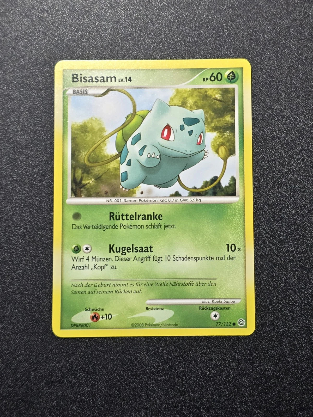Bisasam Pokemon Karte 77/132 2008 DE